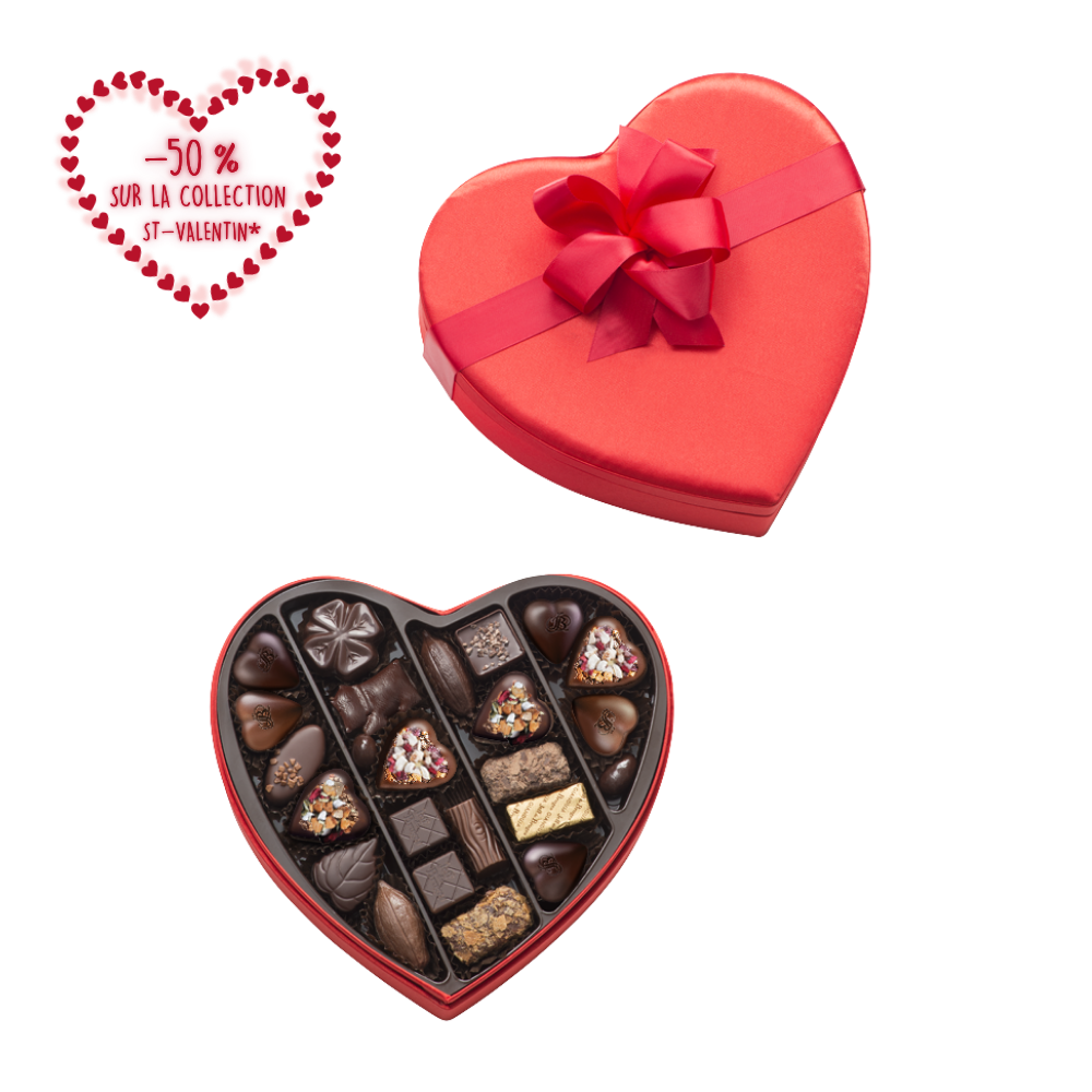 BOITE COEUR SATIN - 21 cm