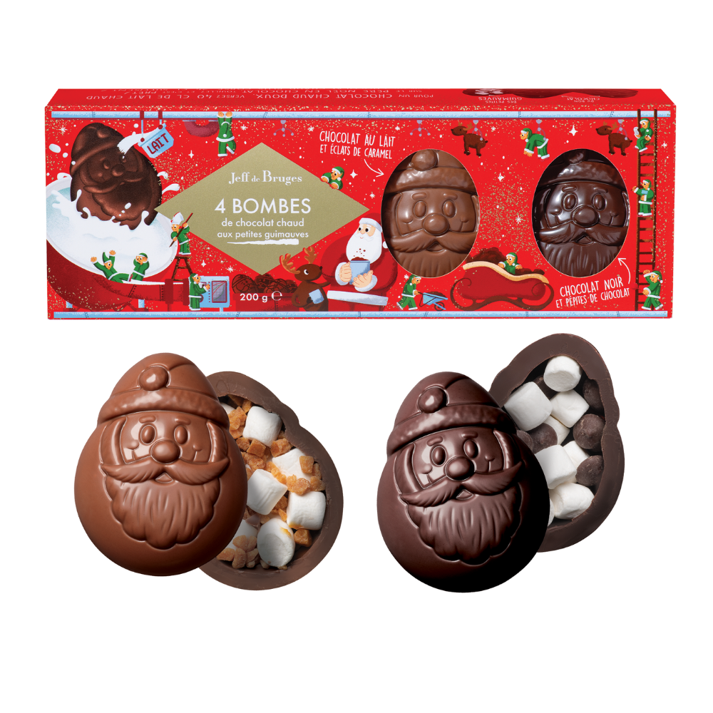 HOT CHOCOLATE BOMBS SANTA CLAUS