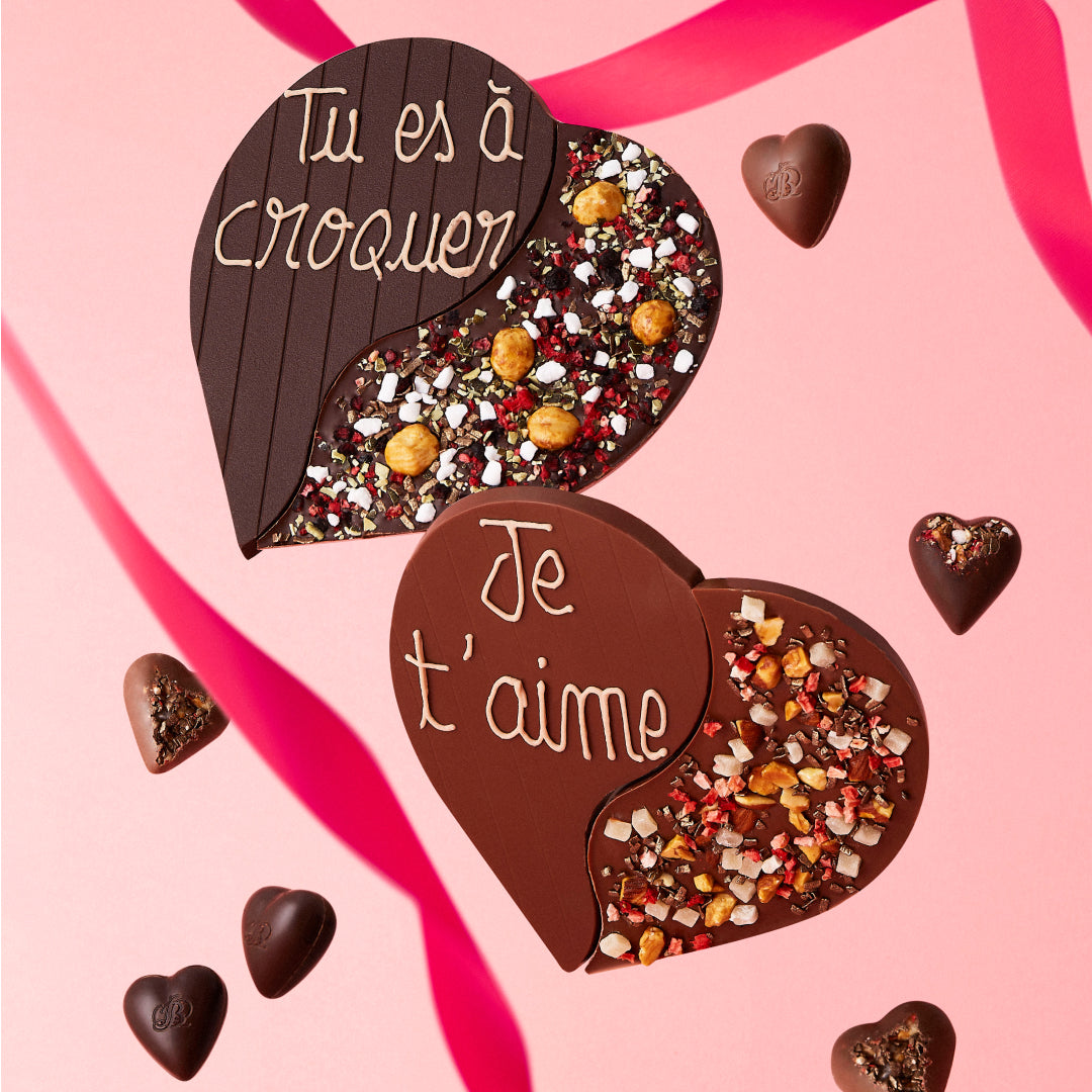 DUO HEART MILK OR DARK 90 g