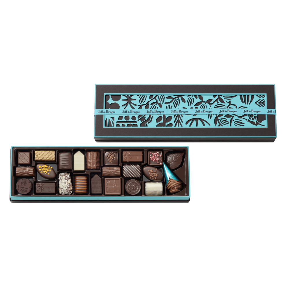 BOITE RECTANGULAIRE 23 CHOCOLATS ASSORTIS
