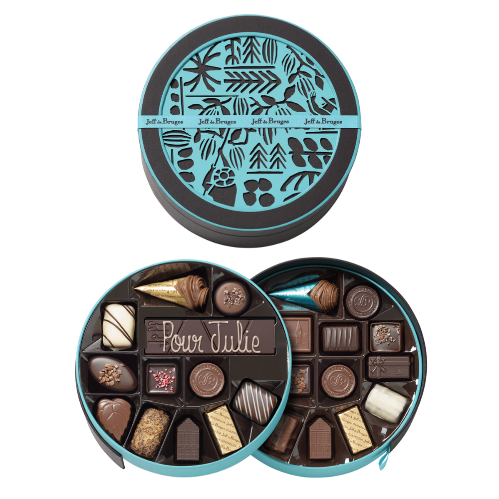 BOITE RONDE 30 CHOCOLATS ASSORTIS