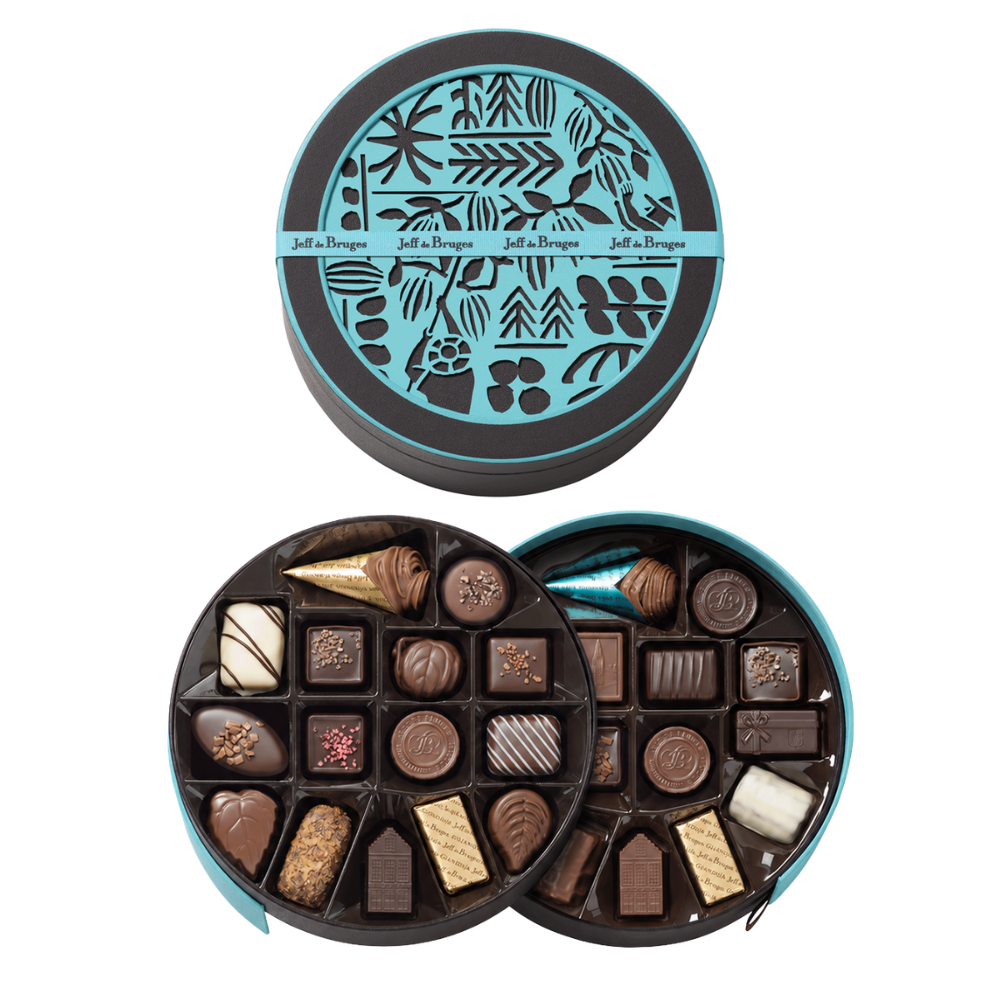 BOITE RONDE 30 CHOCOLATS ASSORTIS