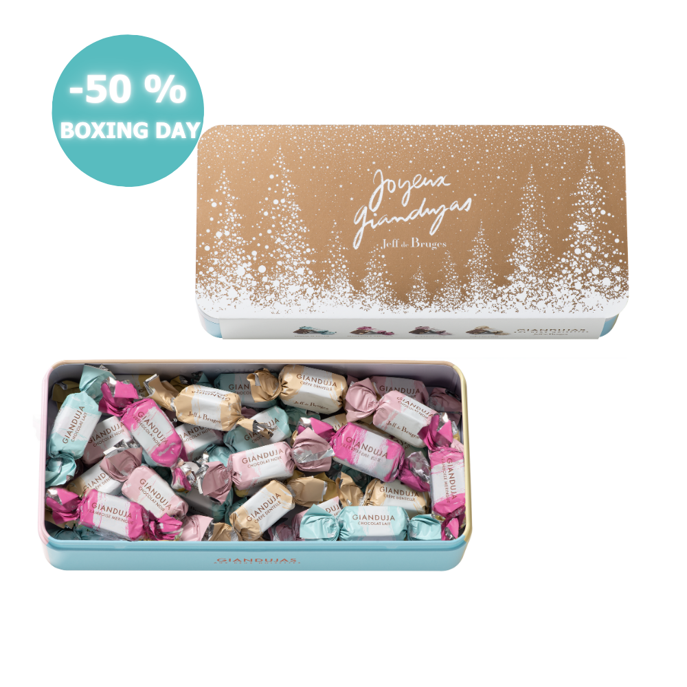 TIN OF ASSORTED HAZELNUT GIANDUJAS