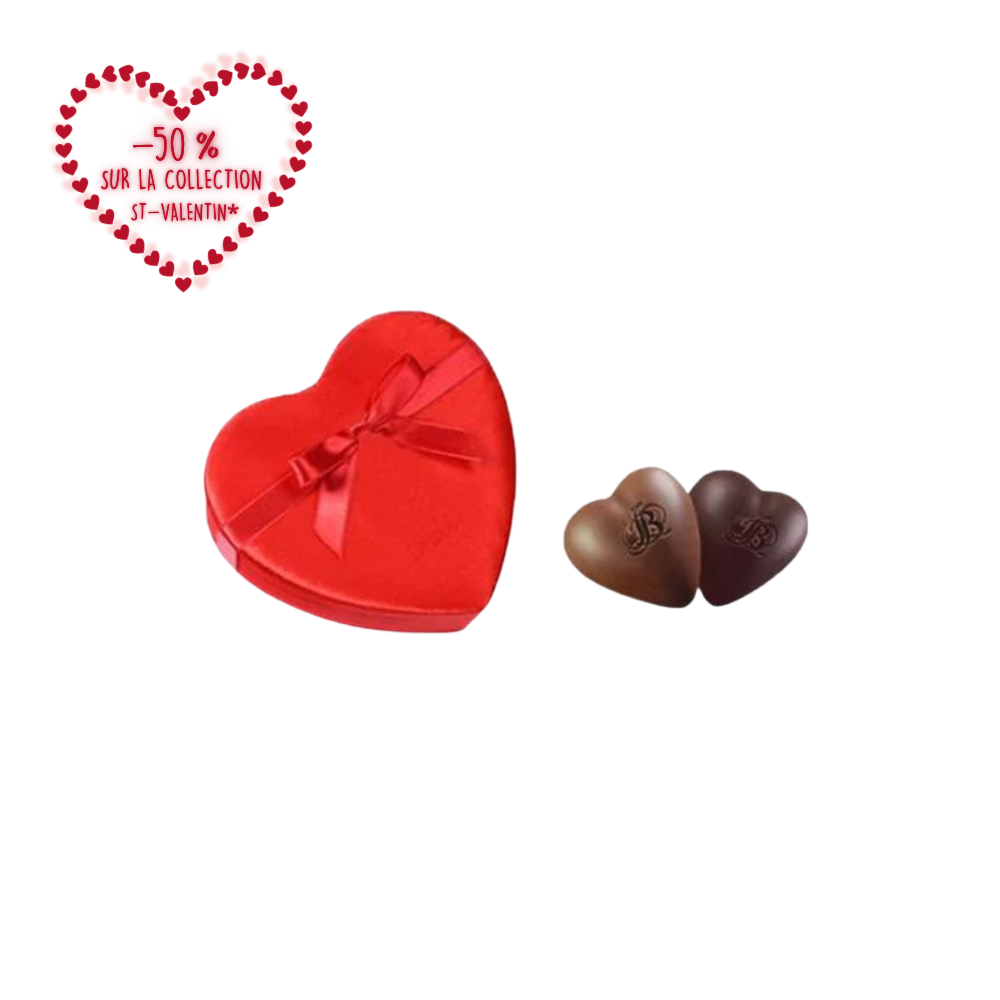 MINI SATIN HEART 2 CHOCOLATES