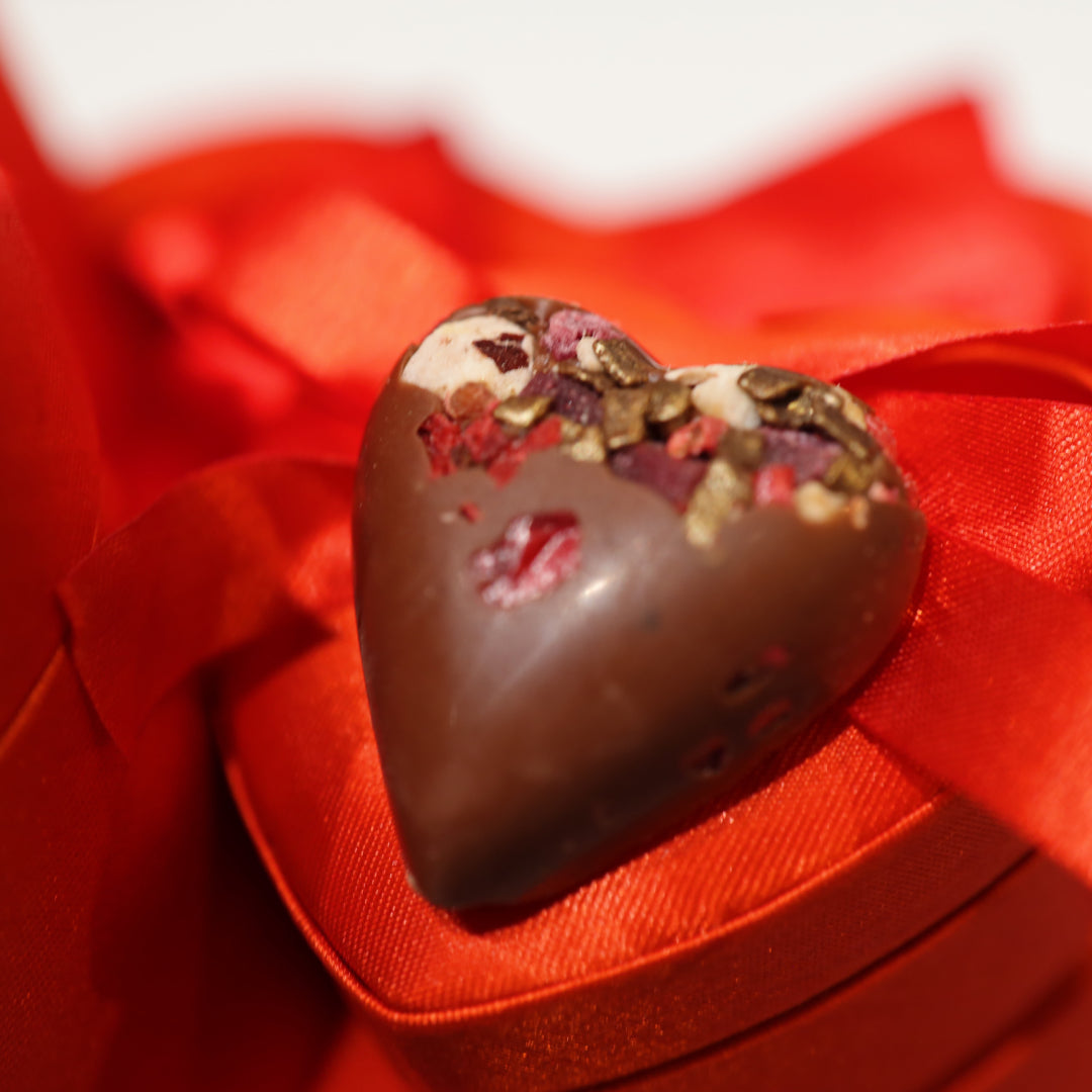 BOITE COEUR SATIN - 13 cm