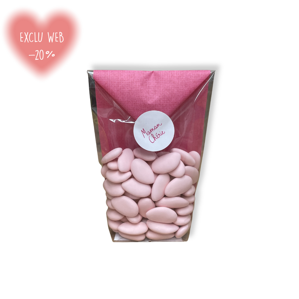 Kraft Pouch Pastel Pink Avola Dragée Almonds