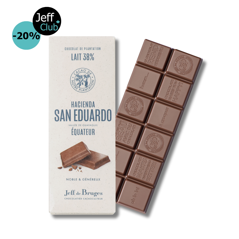 TABLETTE Nᵒ01 SAN EDUARDO 38% CHOCOLAT AU LAIT ÉQUATEUR