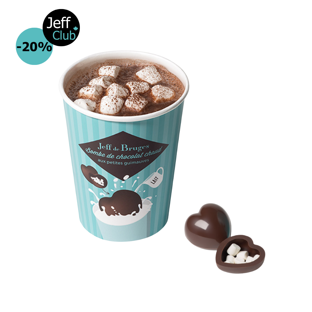 DARK CHOCOLATE BOMB AND SMALL MARSHMALLOWS