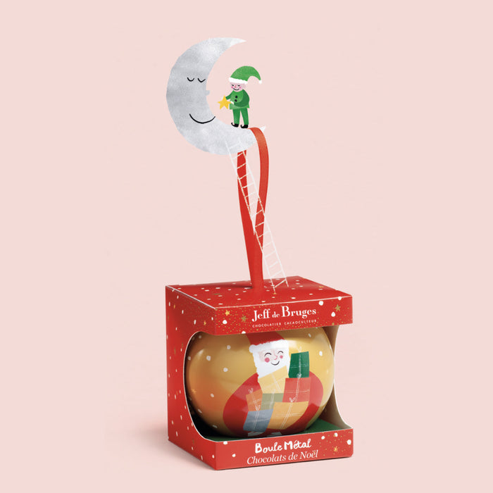BOULE DE NOËL MÉTAL GARNIE