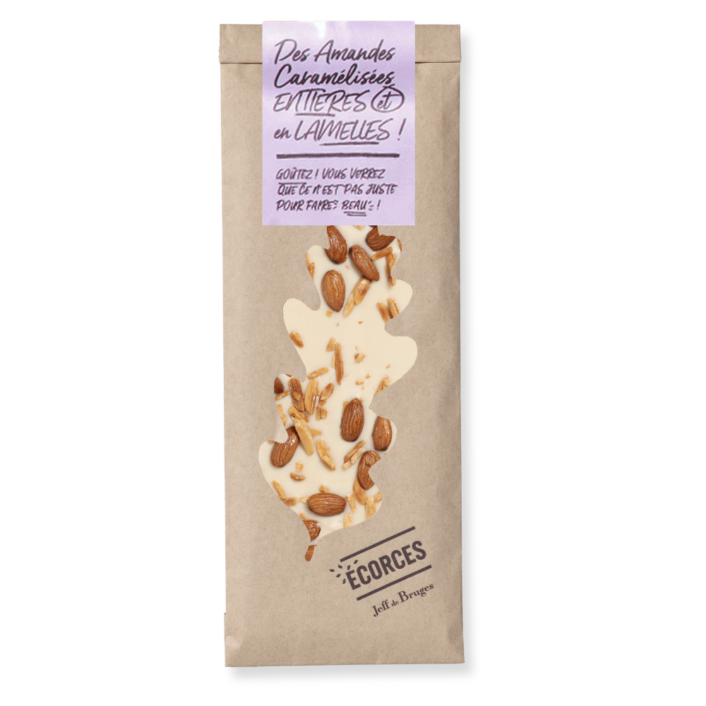 WHITE CHOCOLATE BARK AND CARAMELIZED ALMONDS