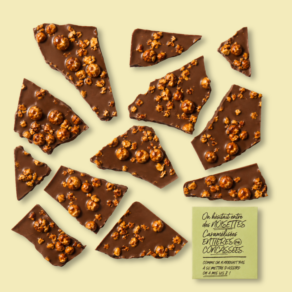 ÉCORCE CHOCOLAT AU LAIT ET NOISETTES CARAMÉLISÉES