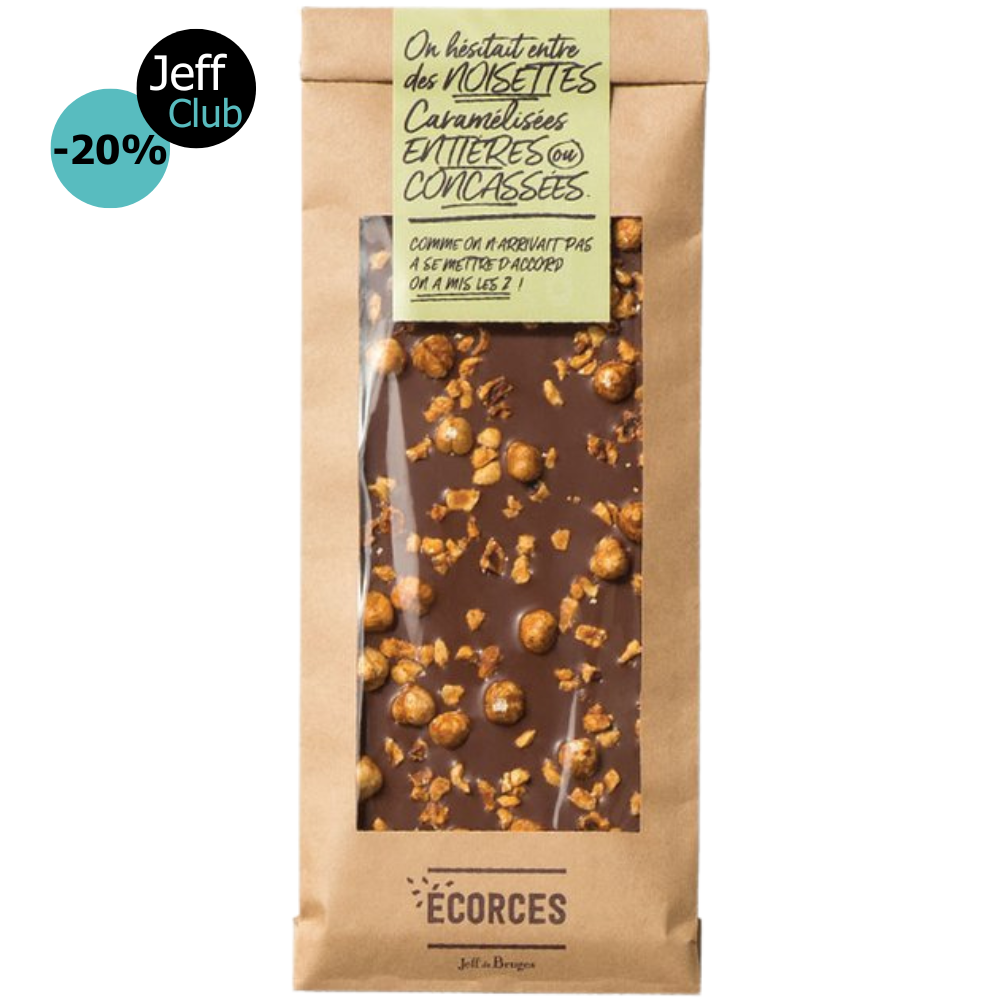 MILK CHOCOLATE BARK AND CARAMELIZED HAZELNUTS