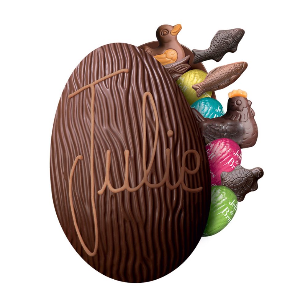 ŒUF GARNI EN CHOCOLAT 13CM