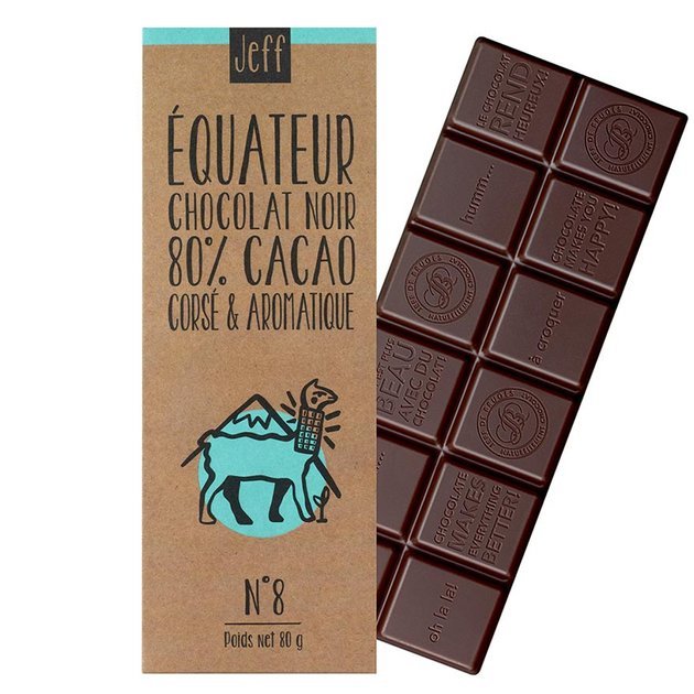 TABLETTE N°8 CHOCOLAT NOIR 80% ÉQUATEUR