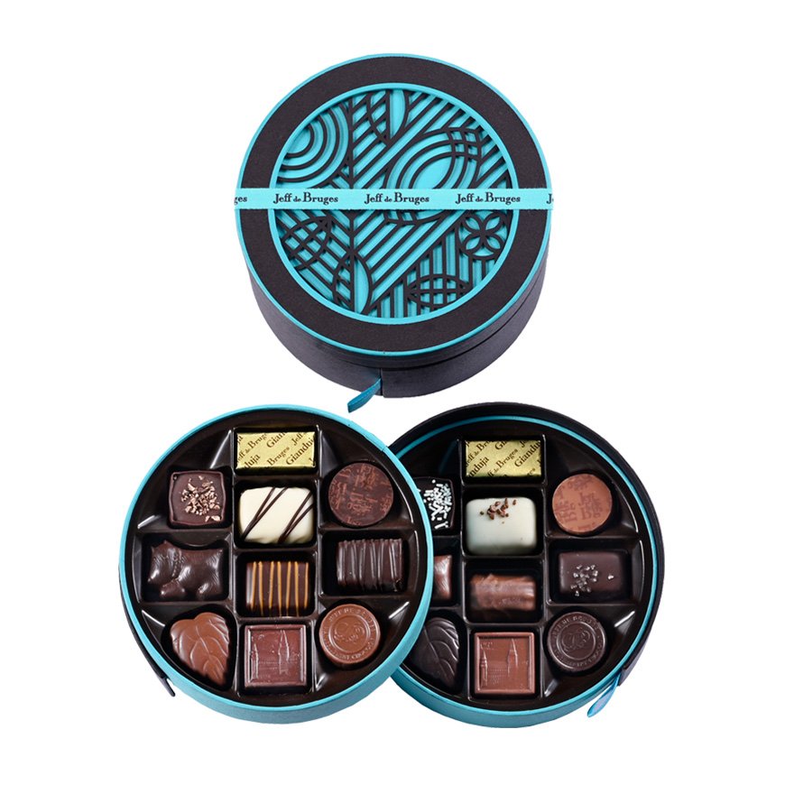 BOITE RONDE 20 CHOCOLATS ASSORTIS