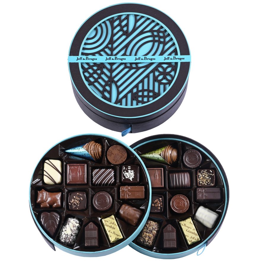 BOITE RONDE 30 CHOCOLATS ASSORTIS