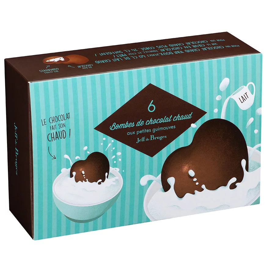 BOX OF 6 CHOCOLATE HEART BOMBS