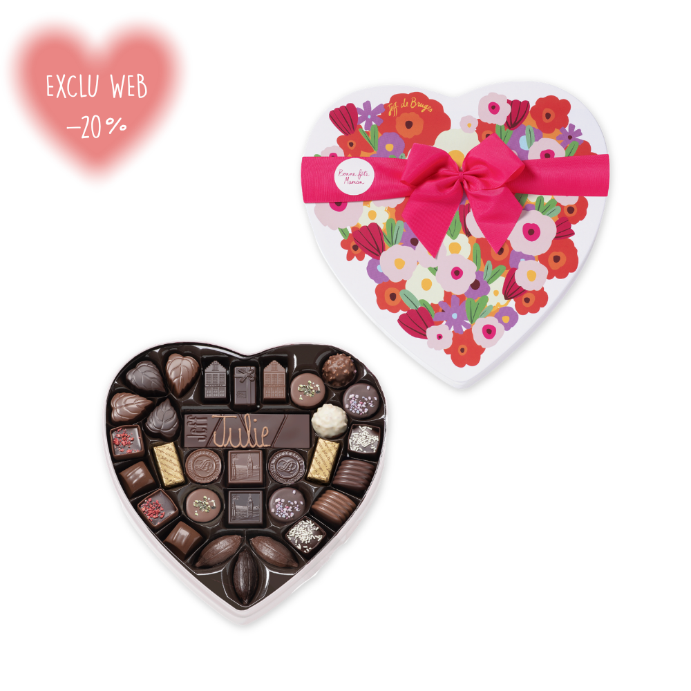 MOTHER'S DAY HEART BOX 30 CHOCOLATES AND A BAR