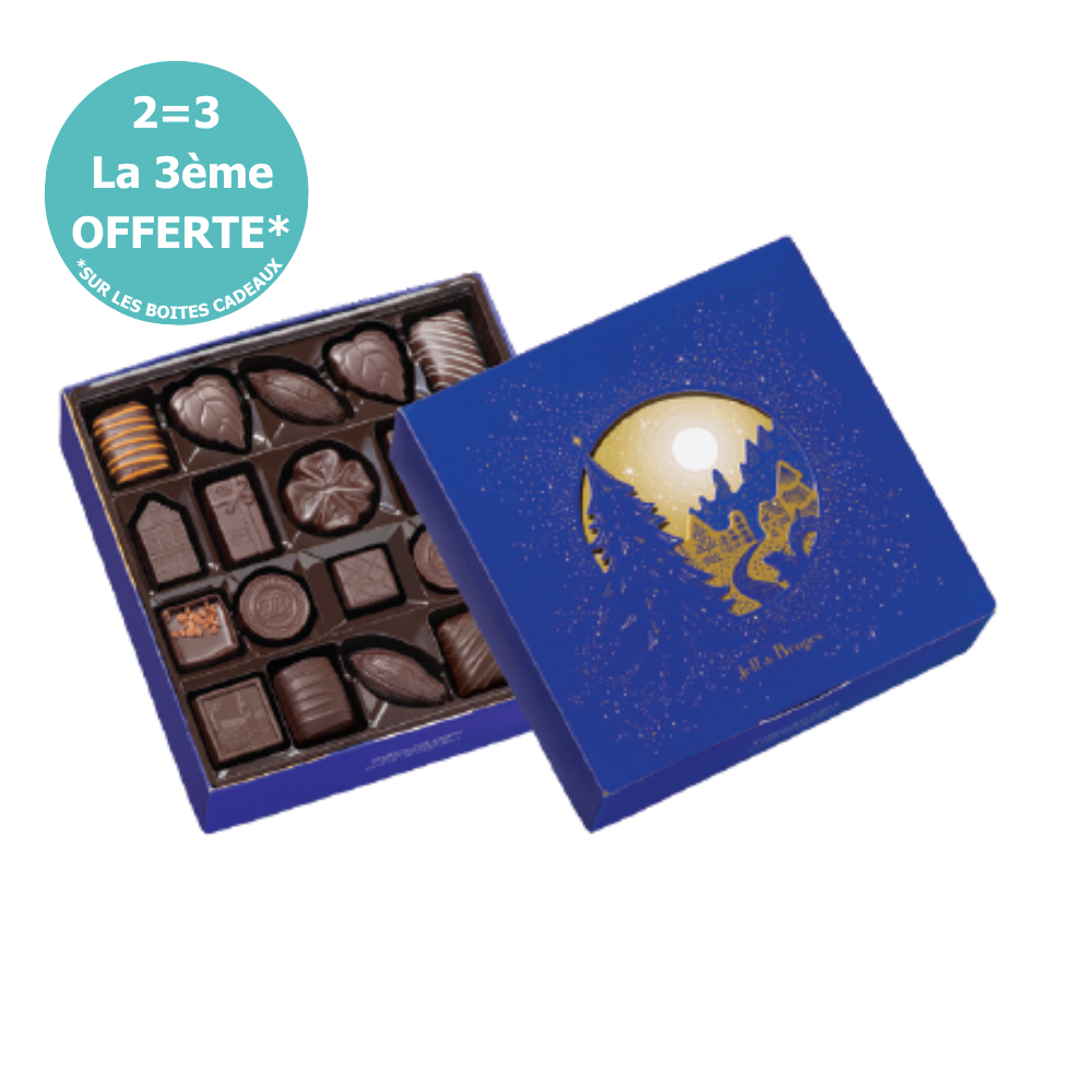 BOITE CADEAU CHOCOLAT NOIR NOËL 500g