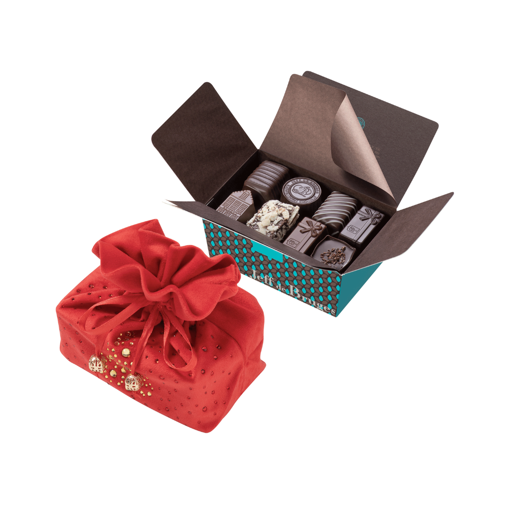 CHRISTMAS GIFT BOX AND VELVET POUCH 250g