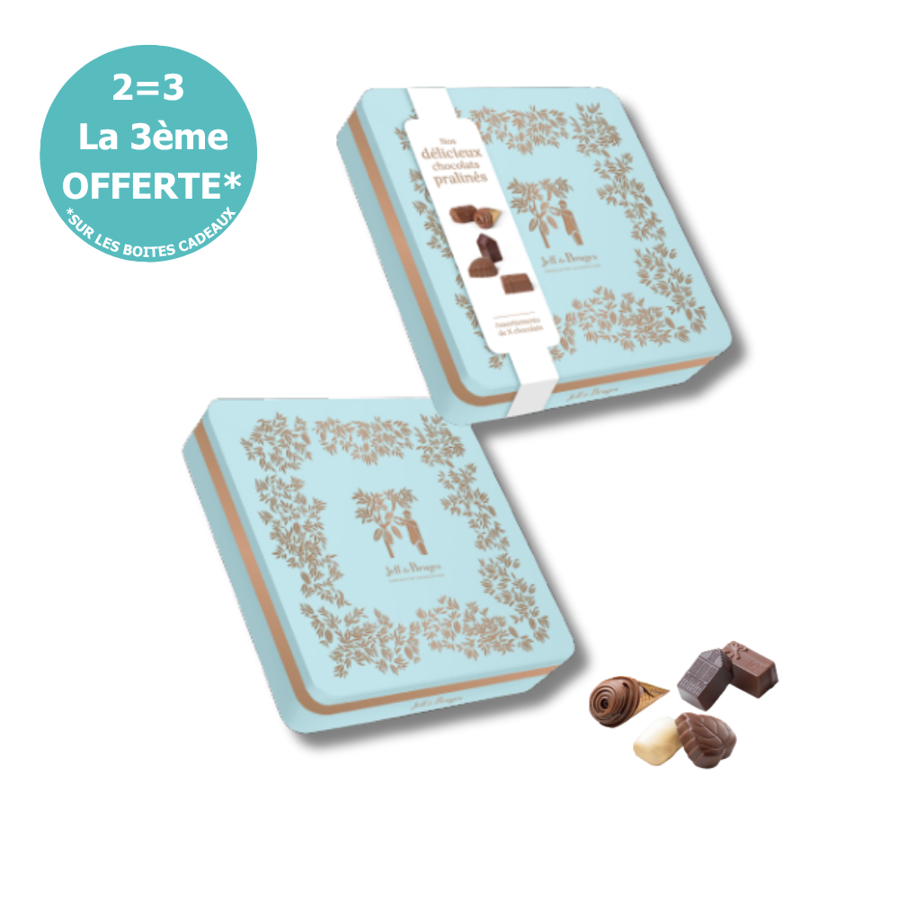 COFFRET MÉTAL ASSORTIMENT DE PRALINÉS