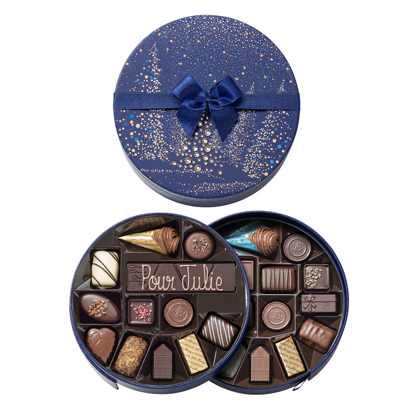 ROUND CHRISTMAS BOX 30 CHOCOLATES