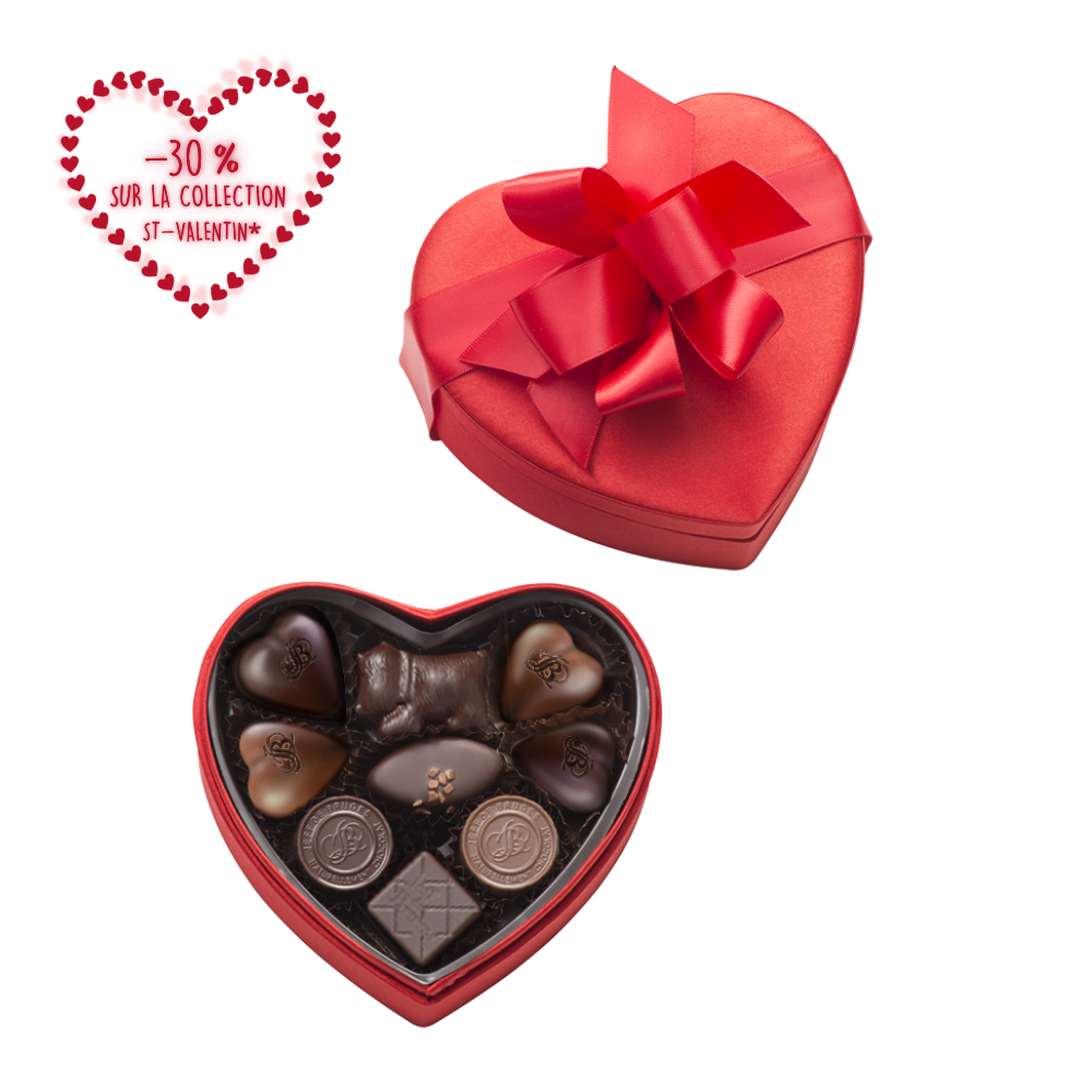 BOITE COEUR SATIN - 13 cm