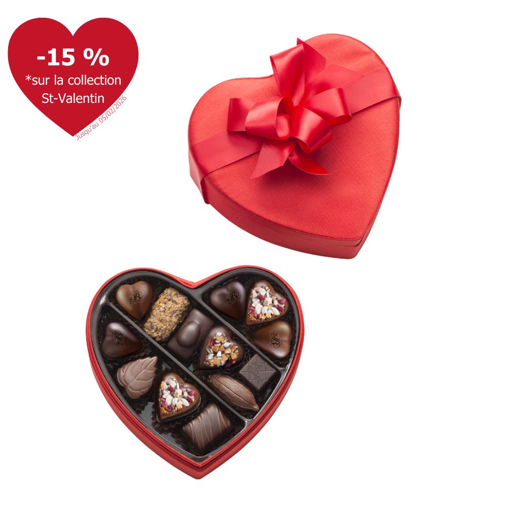 SATIN HEART BOX 16 cm