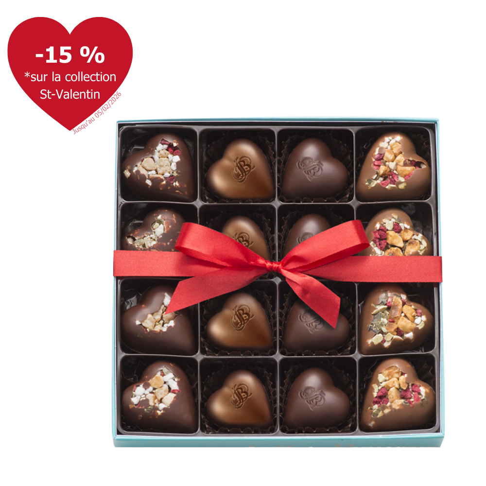 VALENTINE'S DAY BOX 16 ASSORTED HEARTS