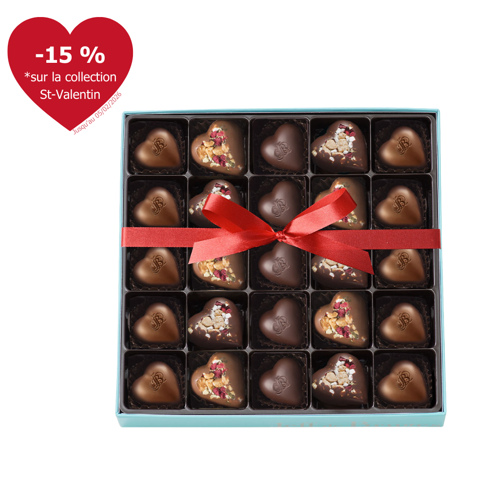 VALENTINE’S DAY BOX 25 ASSORTED HEARTS