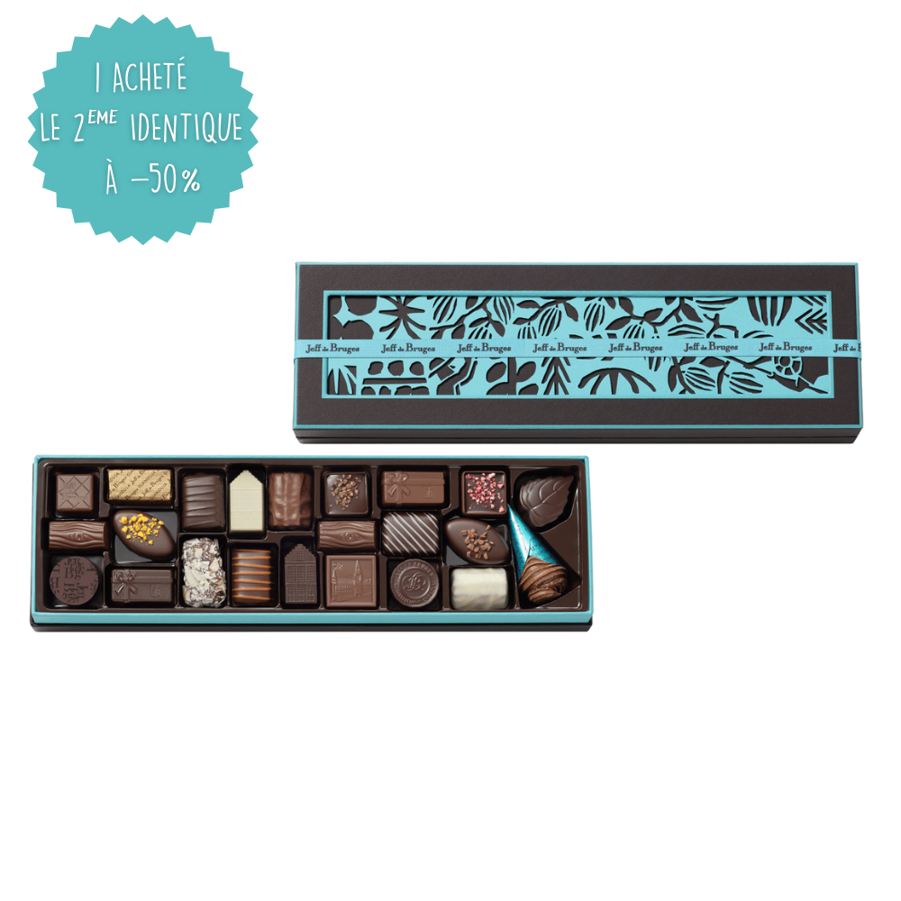 BOITE RECTANGULAIRE 23 CHOCOLATS ASSORTIS