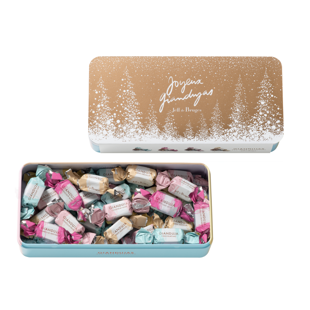 TIN OF ASSORTED HAZELNUT GIANDUJAS