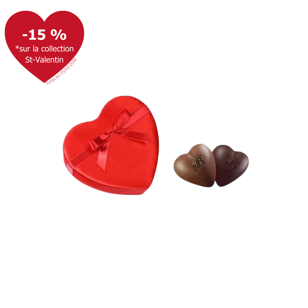 MINI SATIN HEART 2 CHOCOLATES