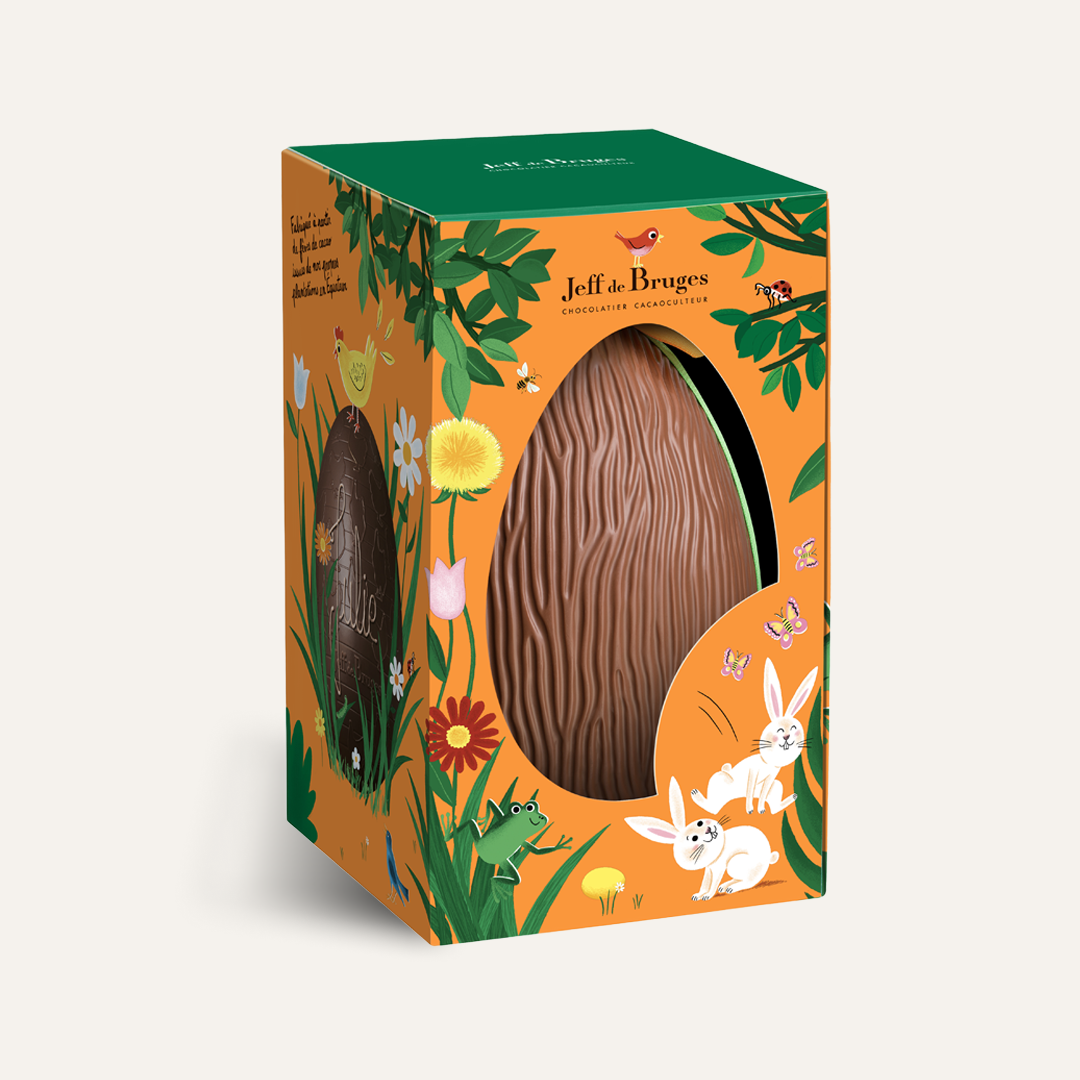 MILK OR DARK EGG 17 CM FILLED WITH 220 GR OF EASTER CHOCOLATES