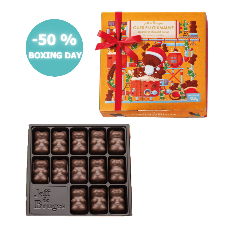 CHRISTMAS BOX MARSHMALLOW BEAR WITH CARAMEL