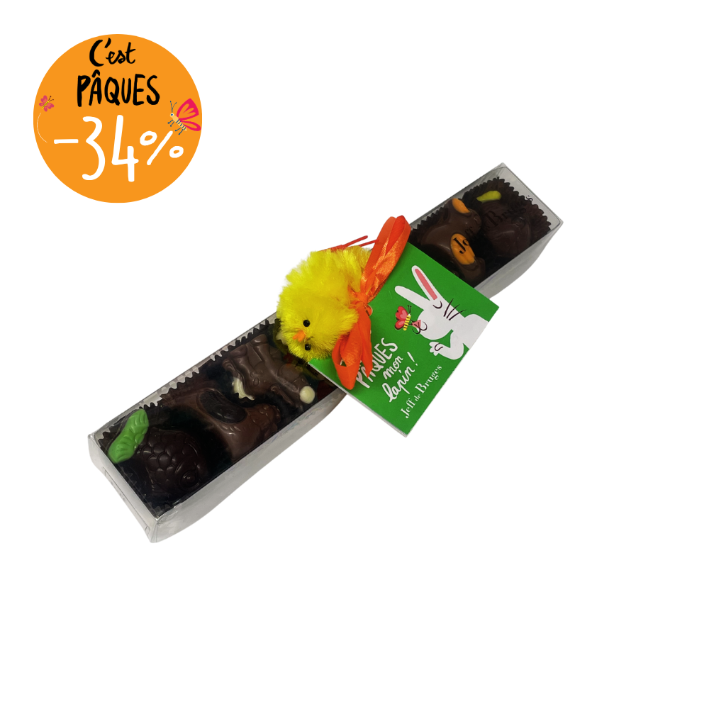 ASSORTED PRALINE ANIMALS 8-PIECE BAR