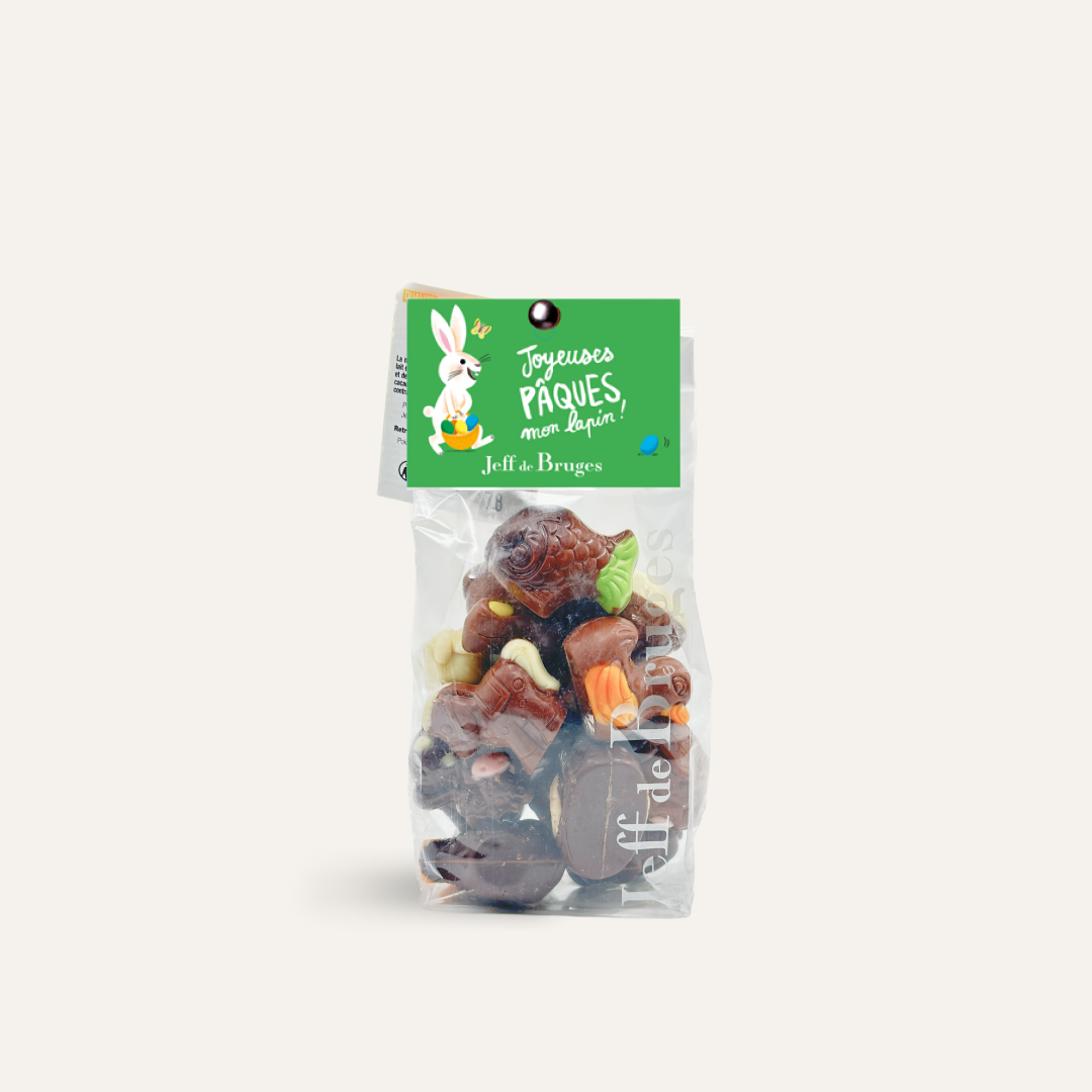BAG EASTER SUBJECTS BLACK CHOCOLATE 240 G