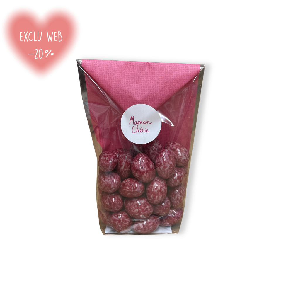 Kraft Pouch of Raspberry Chocolate Almonds