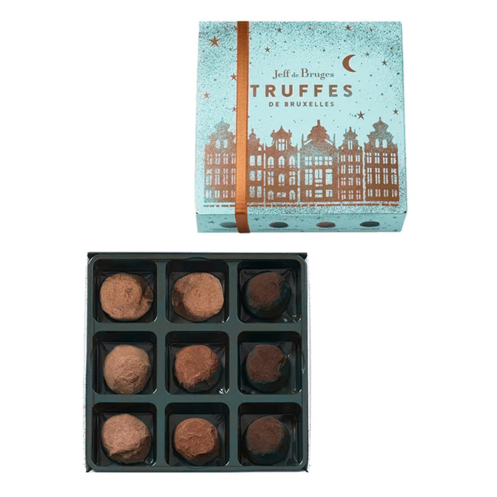 Boîtes de truffes au chocolat noir