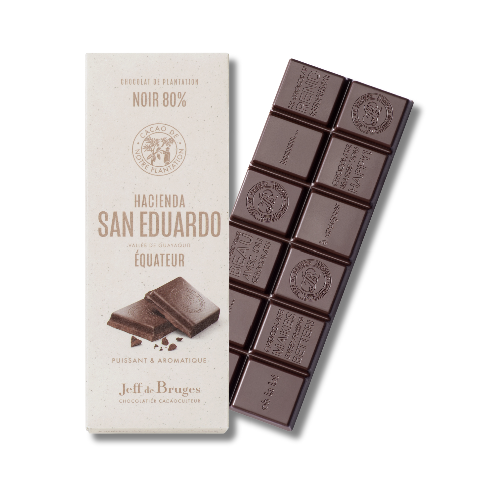 TABLETTE SAN EDUARDO 80% CHOCOLAT NOIR ÉQUATEUR