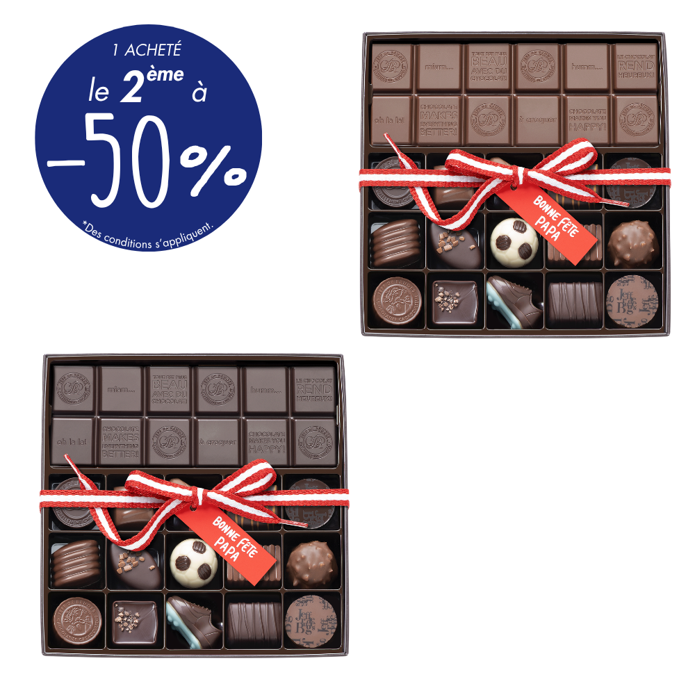 BOÎTE SPÉCIALITÉ FÊTE DES PÈRES 15 CHOCOLATS + TABLETTE