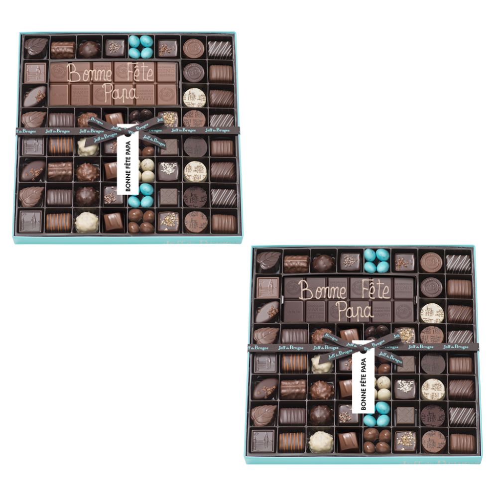 BOÎTE SPÉCIALITÉ FÊTE DES PÈRES 54 CHOCOLATS + TABLETTE