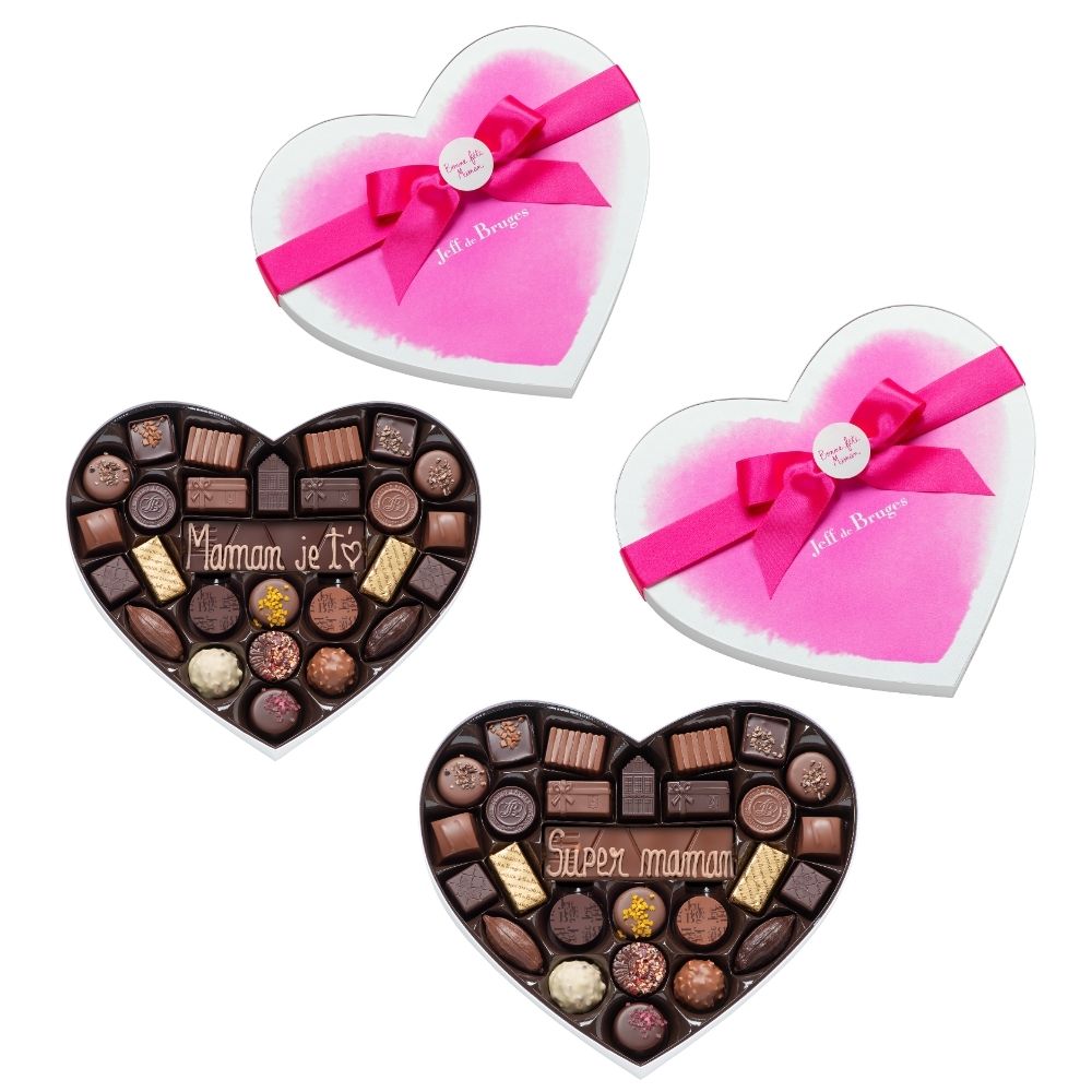 MOTHER'S DAY HEART BOX 26 CHOCOLATES AND A BAR