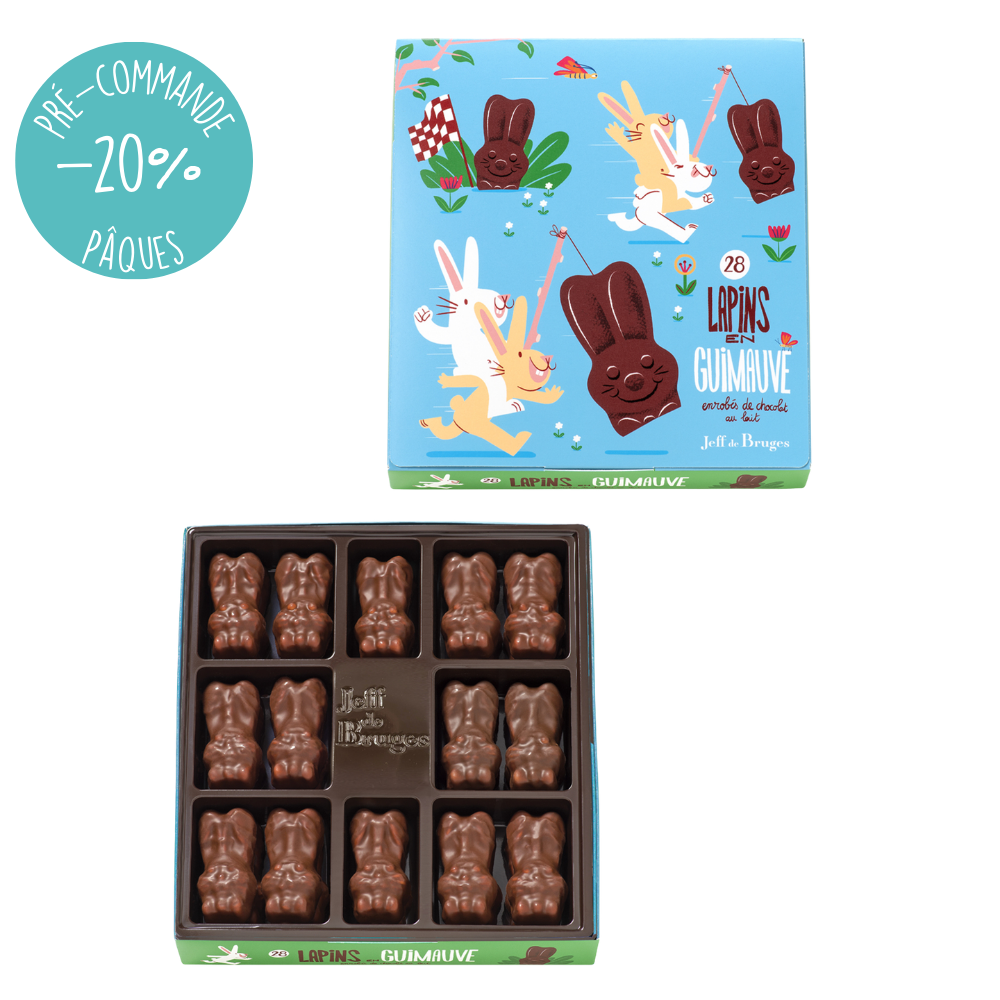 BOX 28 MILK CHOCOLATE MARSHMALLOW RABBITS