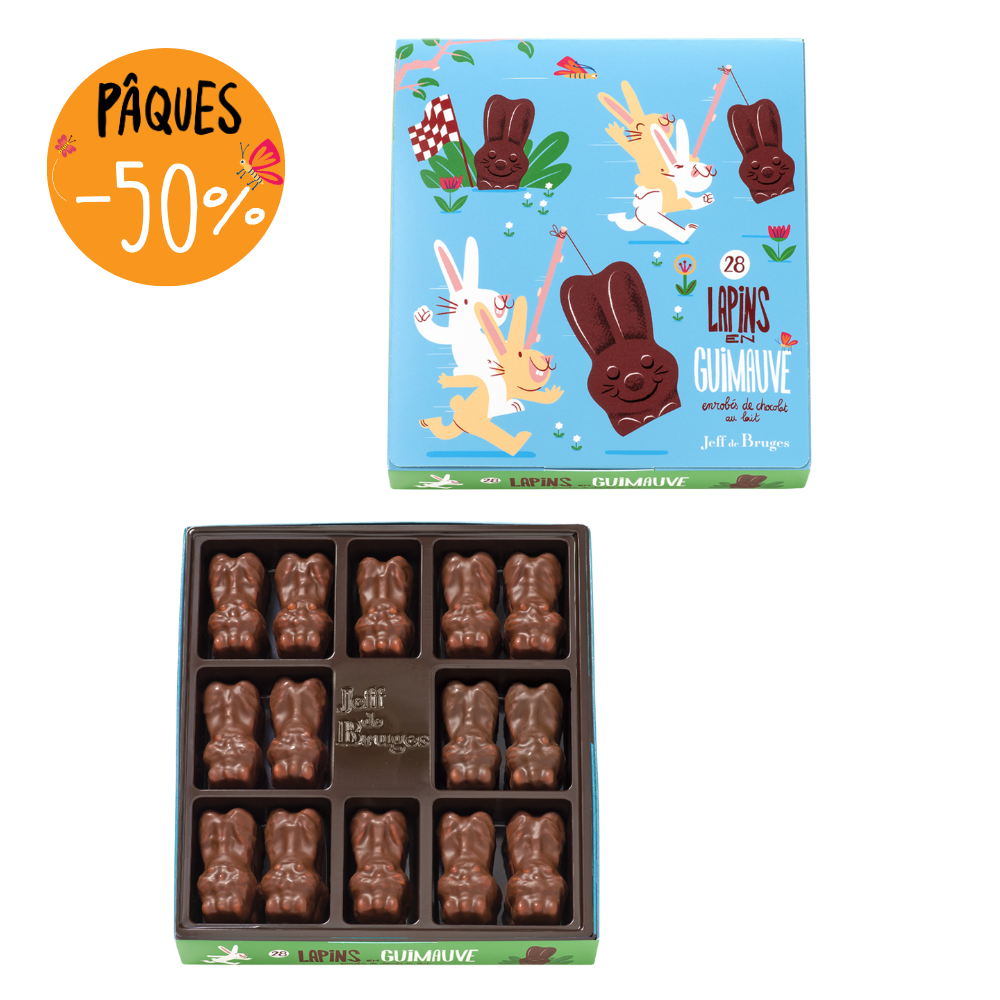 BOX 28 MILK CHOCOLATE MARSHMALLOW RABBITS