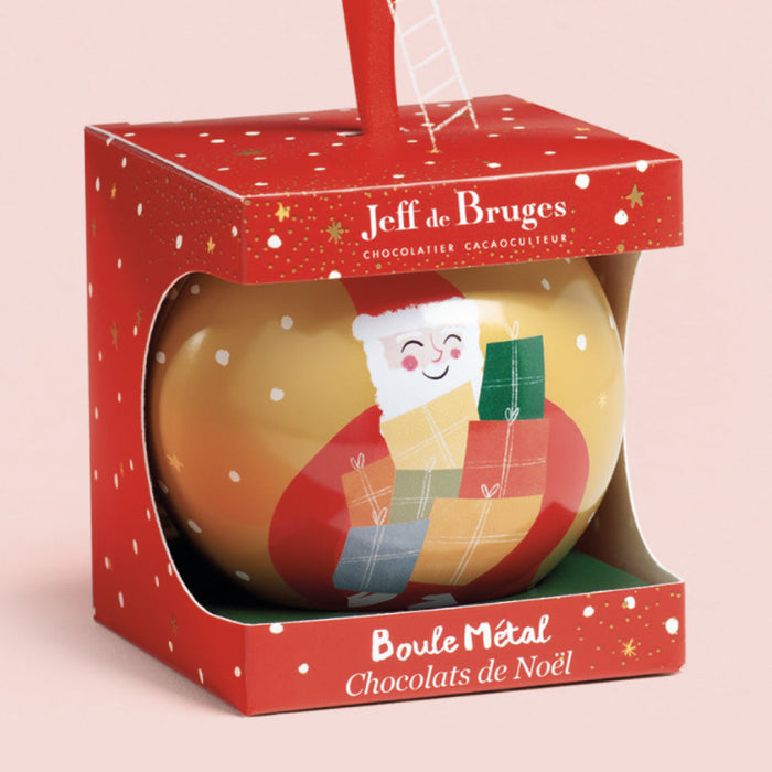 BOULE DE NOËL MÉTAL GARNIE