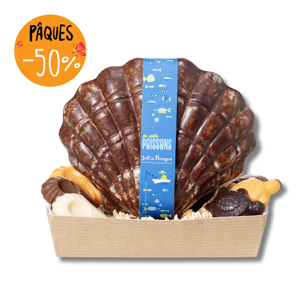 FILLED SCALLOPS WITH MILK CHOCOLATE 200G