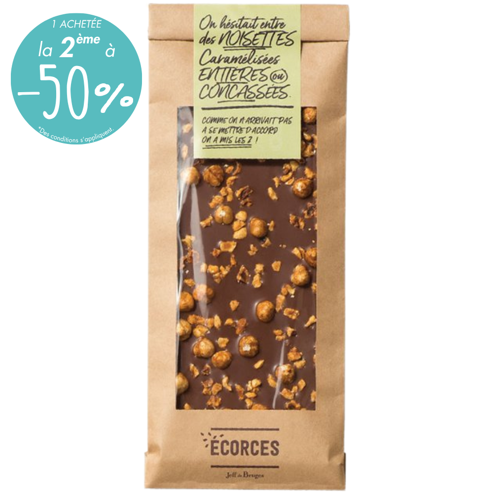 ÉCORCE CHOCOLAT AU LAIT ET NOISETTES CARAMÉLISÉES