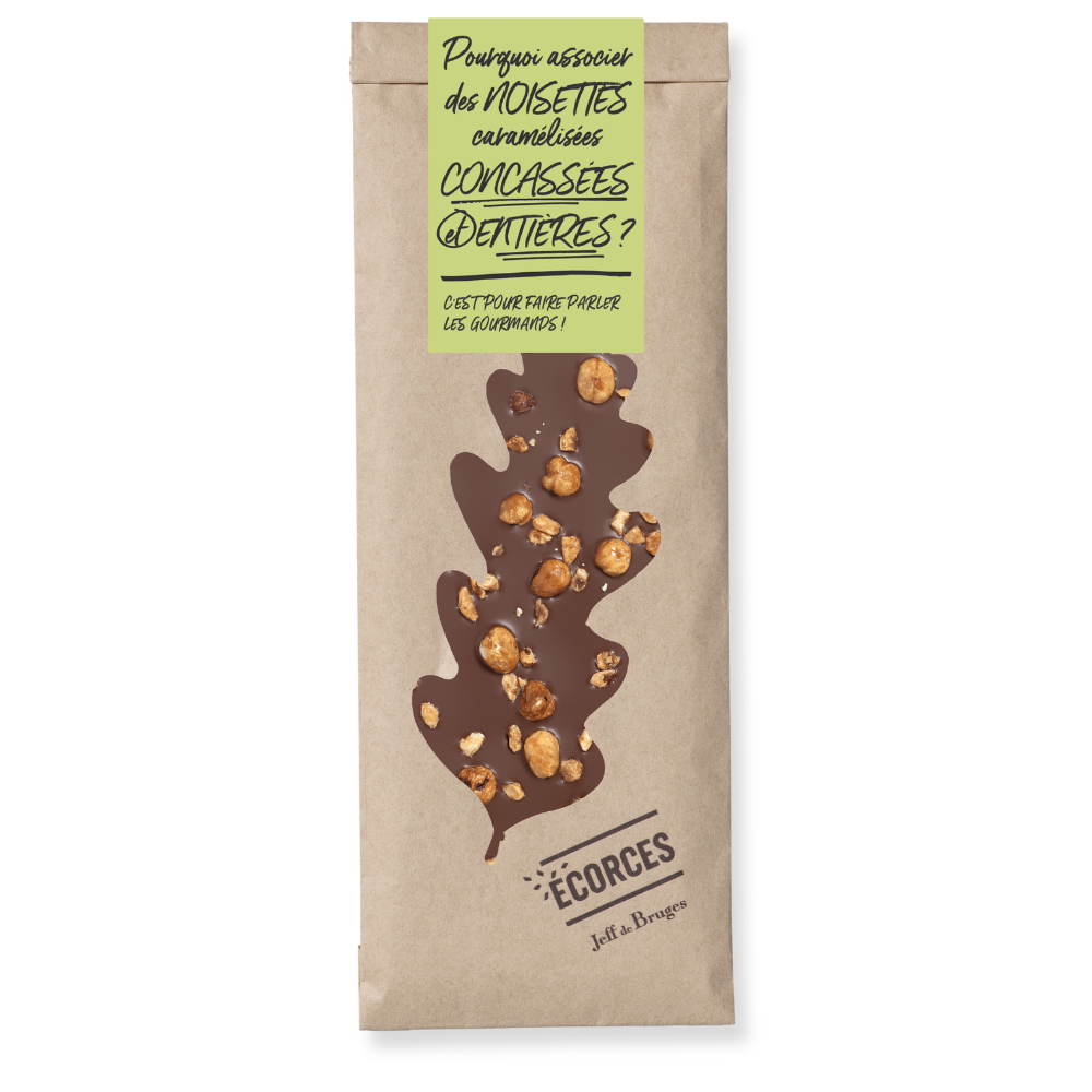 ÉCORCE CHOCOLAT AU LAIT ET NOISETTES CARAMÉLISÉES