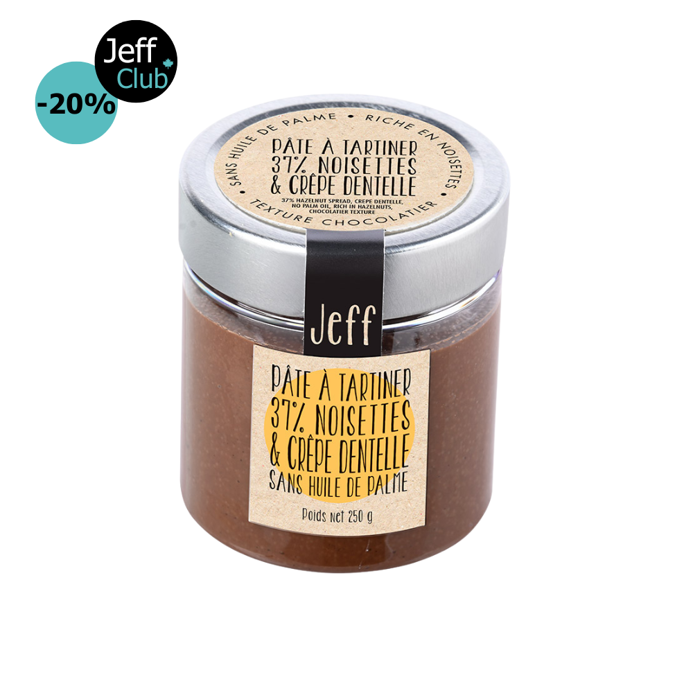 HAZELNUT AND LACE CREPE SPREAD JAR